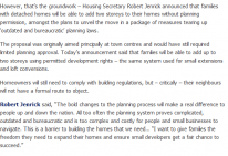 Minister pledges radical change to planning laws to allow extensions